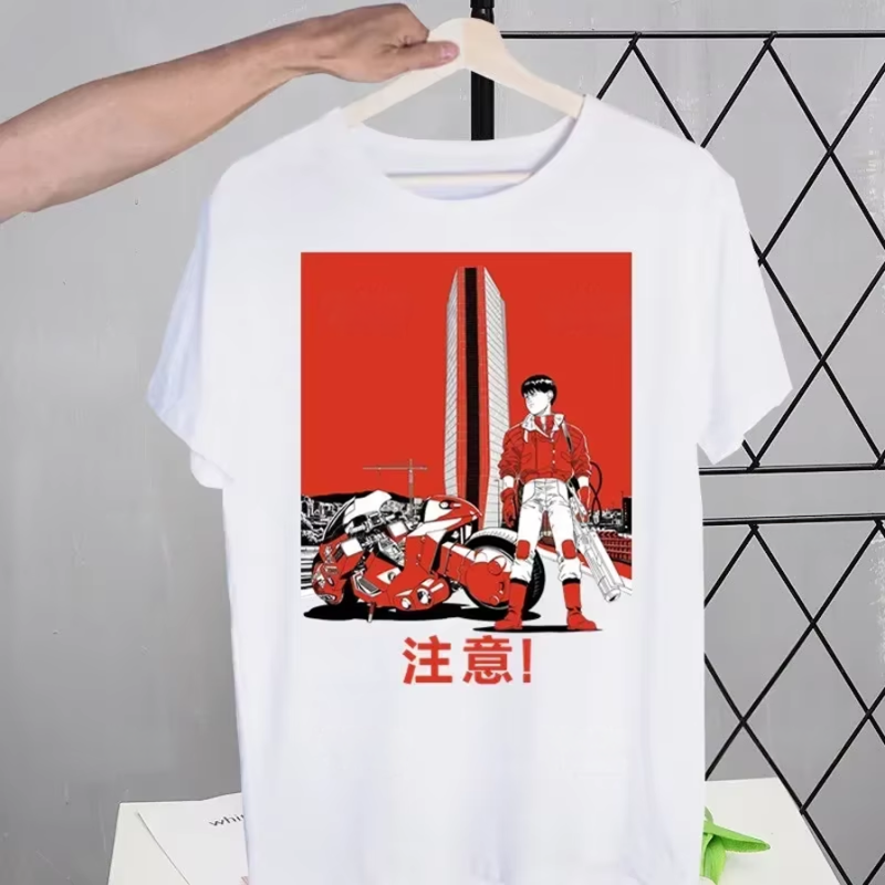 AkiraKanedaRedMotorcycleGraphicTee