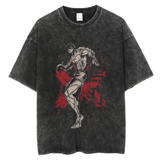 Baki Hanma Savage Stance Vintage T-Shirt