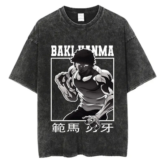 Baki Hanma Shadowed Fighter Vintage T-Shirt