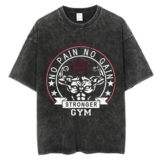 No Pain No Gain Gym Strength Vintage T-Shirt