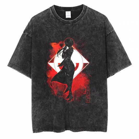 Yor Forger Crimson Assassin Silhouette Tee
